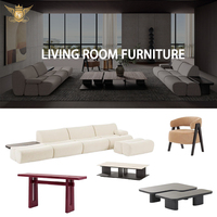 KF CASA Komplettlösung Italienische Möbel Moderner Stil Villen-Projekt Esszimmer-Sets Möbel Wohnzimmer-Sofa