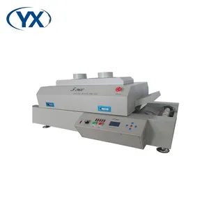 Hồng Ngoại Reflow 5 Khu Vực Sưởi Ấm T960 Máy Tính Để Bàn SMT Hot Air Conveyor Reflow Wave Soldering Oven Đối Với PCB Hàn