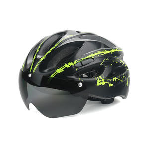 <span class=keywords><strong>Casco</strong></span> de Ciclismo <span class=keywords><strong>MTB</strong></span> Ligero y Transpirable con Gafas Integradas, Ajustable, Profesional para Hombres y Mujeres Adultos - Product Image 2
