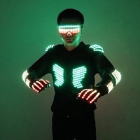 Vestes lumineuses à armure LED couleur pour discothèque Performance DJ Singer Bar Dance Team Graduation Thanksgiving Costume Costumes