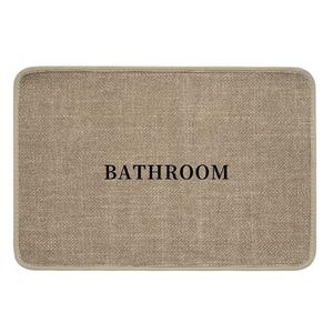 Alfombra de Baño Ovalada de Lino Antideslizante Absorbente de Color Sólido para Uso Doméstico - Product Image 3