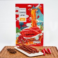LAKEXIXI - Snack de Gluten Frito Picante Estilo Chino, Certificado Halal, Latiao, OEM, Etiqueta Privada, Venta al por Mayor, Exportación