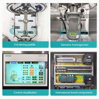 Machine de fabrication de crème pour le visage et lotion corporelle à grande vitesse, mélangeur sous vide, homogénéisateur et émulsifiant pour crème cutanée