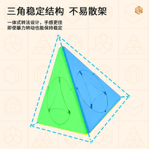 Cubo Mágico Piramidal Jinxing 3x3, Rompecabezas Profesional Suave para Mayores de 6 Años - Product Image 3