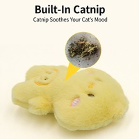 En stock, vente en gros, personnalisable : Jouet interactif pour chat en peluche douce, animaux mignons (lapin, ours, grenouille, poulet) avec herbe à chat, pour le jeu des chats