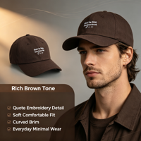 Темно-коричневая неструктурированная бейсболка в стиле Dad Hat с вышивкой, хлопковая, золотистая, минималистичная, повседневная кепка для мужчин и женщин, для улицы и активного отдыха