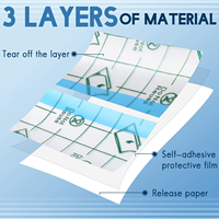 Rouleau de film PU transparent imperméable pour fixation, matériau de pansement avec support en grille verte, hypoallergénique, découpe libre, rouleau de 5 cm x 20 m