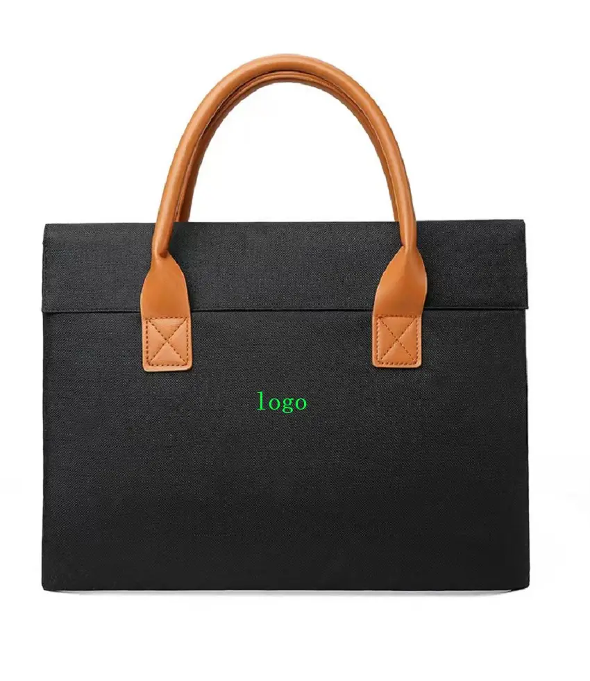 Retro Women Laptop Handbag Waterproof Notebook Business Black Bag Portable for Apple Macbook Air Pro 11.6 13.3 15.4 15.6 Inch