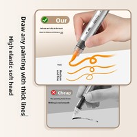 Ensemble d'étudiants pour enfants Stylo marqueur acrylique liquide droit à double extrémité Grande capacité pour dessiner Marqueurs d'art pour la peinture à la main