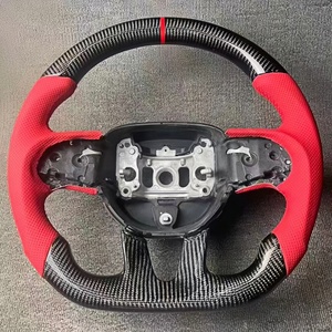 Volant de voiture le plus vendu, adapté aux modèles Dodge Charger Exhaust Durango 2015-2024 Sxt Gt <span class=keywords><strong>Rt</strong></span> Srt Hellcat en fibre de carbone - Product Image 1
