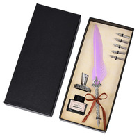 Kit d'écriture de calligraphie haut de gamme, couleur personnalisée, cadeau promotionnel de luxe, stylo plume