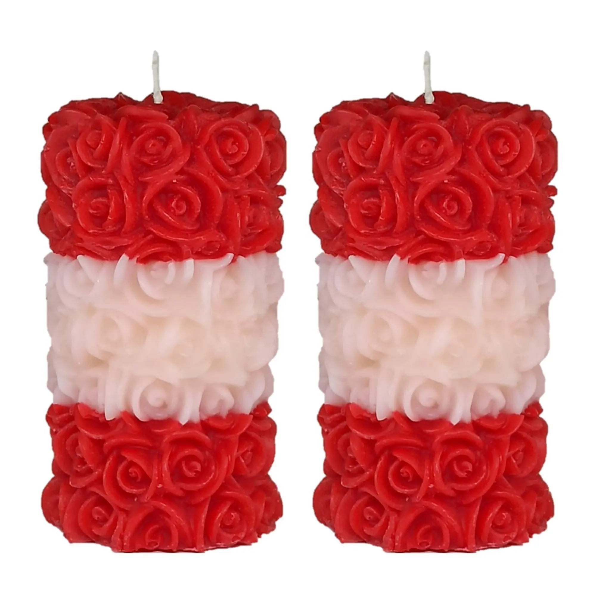 Высококачественная парафиновая восковая Роза, дизайн, многоцветная бесдымная капельная Ароматизированная Свеча для вечеринок, декоративные свечи