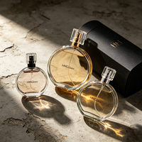 Vente en gros de 100 flacons de parfum en verre mat de luxe, anti-fuite, rechargeables, avec couvercle en acrylique, diffuseur personnalisé, 30 ml/50 ml/100 ml