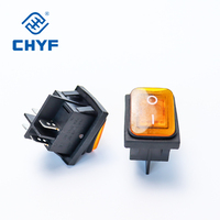 CHYF KCD4 interrupteur bateau étanche 6 broches interrupteur de verrouillage 4 broches SPST/SPDT16A 30A étanche avec lumière 12v 24v interrupteur d'alimentation à bascule
