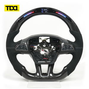 พวงมาลัยคาร์บอนไฟเบอร์แท้ TDD พร้อมไฟ LED สำหรับ Ford Focus RS - Product Image 1