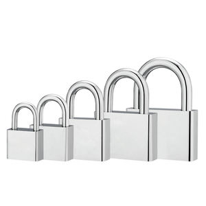 ウェアハウスの屋外多目的南京錠に適した、マーキングのないスチールカラーの合金スチール製南京錠 - Product Image 1