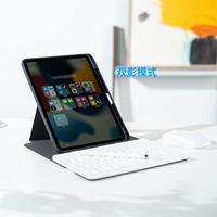 Étui clavier rotatif à 360 degrés en cuir premium pour iPad 10,9 pouces (10e et 11e génération) avec support et porte-crayon A16
