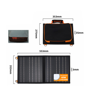 Oferta especial: Panel solar plegable negro de 12 V y 40 W con 22 % de eficiencia, portátil, flexible, para carga de energía con puerto USB, envío gratuito - Product Image 4