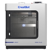 Creatbot Grosir D600 PRO 2 Printer 3D FDM Industri Desktop Kecepatan Tinggi Temperatur Tinggi Ukuran Cetak Besar 600*600*600mm