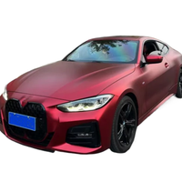 Film Vinyle Adhésif Satiné Chrome Rouge Romane pour Voiture, Autocollant Mat Métallique à Libération d'Air pour Changement de Couleur de Voiture, Décoration de Carrosserie