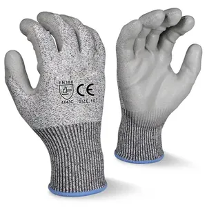 CE EN388 4544 Level 5 billig 13G HPPE schnitt feste Sicherheit Gartens chutz ausrüstung Arbeit Anti-Schnitt-Handschuhe