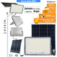 Reflector LED Solar MK30 de 200W IP65 para Emergencias, Áreas Públicas, Situaciones de Guerra, Exteriores/Interiores, Camping, Techos, Autocaravanas, con 5 Años de Garantía, de Aluminio
