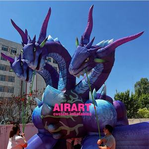 Globo Inflable <span class=keywords><strong>de</strong></span> Dragón <span class=keywords><strong>de</strong></span> Tres Cabezas con Diseño <span class=keywords><strong>de</strong></span> Piel Azul para Decoración <span class=keywords><strong>de</strong></span> Eventos, Venta Directa <span class=keywords><strong>de</strong></span> Fábrica - Product Image 4