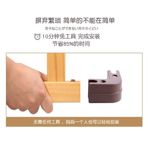 เตียงเด็กทำตามสั่ง ไม้สนแท้ 100x56 ซม. พร้อมล้อเลื่อน พับได้ ปรับความสูงได้ ดีไซน์มินิมอล สำหรับเด็กแรกเกิด - Product Image 5