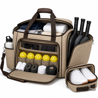 Sac de sport décontracté à fermeture éclair géométrique, kaki, en PU, avec compartiment à chaussures ventilé, porte-bouteille et bandoulière réglable