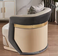 Nouvel Arrivage Ensemble Canapé Salon Luxe Moderne en Velours Rembourré avec Décoration Ceinture Acier Inoxydable Boutons Touffetés pour Maison Villa