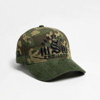 Casquette de baseball tactique vintage HBA54 à 5 panneaux en sergé, imprimé camouflage intégral, ajustable, sportive, 100 % coton, pour la pêche, la chasse et la randonnée