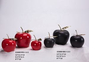 Adornos Decorativos de Cerámica Modernos con Forma de Manzana Dorada, Venta Caliente, Tamaño Personalizable, para Toda Temporada - Product Image 3