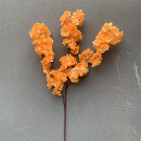 E-127 Vente en Gros Décoration Maison Mariage Embellissement Fleurs Artificielles Branches de Cerisier Fleur de Cerisier Artificielle en Soie Sakura Orange