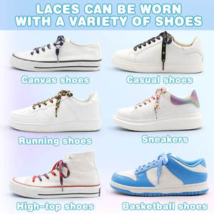 WEGOODZF Custom 8mm larghezza scarpe sportive in poliestere <span class=keywords><strong>lacci</strong></span> stampa piatta Premium accessori Sneaker Casual coppia personalizzata - Product Image 4