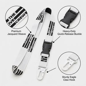 Personalized Logo Concert Stage Crew Pass ID Badge Holder <b>Lanyards</b> Durable <b>Polyester</b> Keychain <b>Lanyards</b> With Quick Release Buckle - Product Image 2