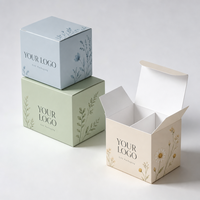 Boîte en carton blanc avec insert séparateur, couvercle rabattable, recyclable, impression couleur, pour emballage de coffret cadeau beauté