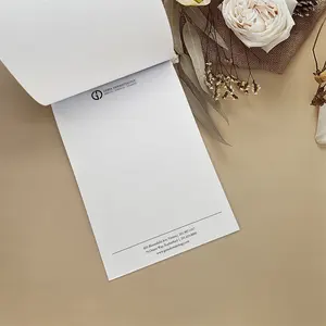 कस्टम आकार सफेद सादा ए 5 ए 4 ज्ञापन पैड लोगो मुद्रित व्यापार स्टेशनरी नोटबुक पेपर नोट पैड