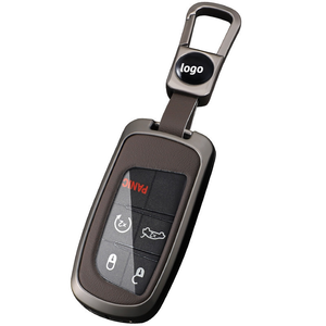 สำหรับฝาครอบกุญแจ Dodge Durango 2013 - 2016 Dodge Flag Metal Specialized Car Key Leather Protection Case - Product Image 5