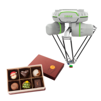 Robot Delta industriel 3 4 axes pour le placement de gâteaux et de chocolats dans des plateaux