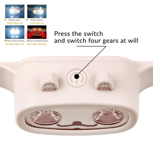 Nouvelle <span class=keywords><strong>lampe</strong></span> <span class=keywords><strong>frontale</strong></span> LED rechargeable à batterie intégrée, longueur réglable, 4 modes, conçue pour les enfants, les enfants, les chats mignons, le camping - Product Image 2