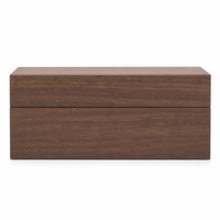 Boîte à parfum en bois de noyer massif naturel avec couvercle à charnières et doublure en satin noir, étui d'emballage pour parfum, pour collection de cadeaux