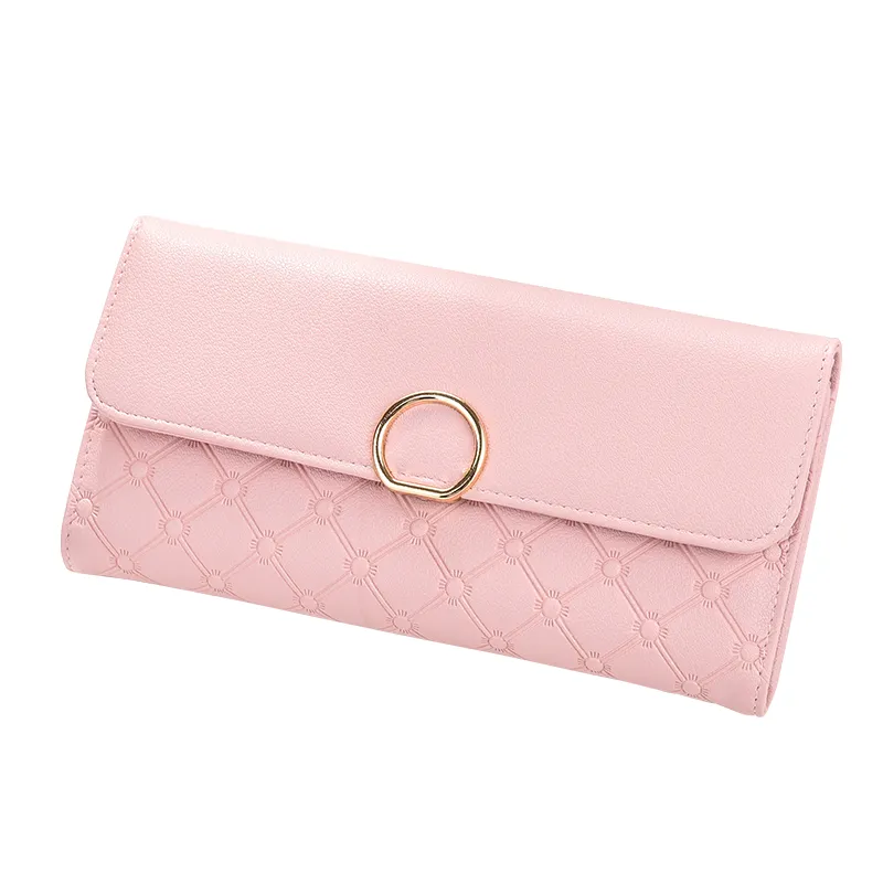 Safe Lock Lady Bling Long Fur Hand Bag Wallet Leather Fashion Zippered Clutch Ladies Wallets and Purses Pocket