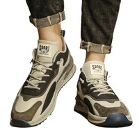 Baskets Homme en Maille Respirante, Rehaussantes, Chaussures de Course Décontractées avec Nouveau Style de Bout, Souples, Tendance, Couleur Unie, pour la Marche