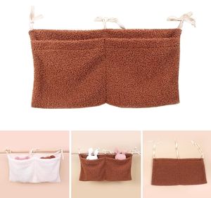 Tas Penyimpanan Gantung di Samping Tempat Tidur Bayi 2-Kantong Organizer Tempat Tidur Bayi Poliester Portabel untuk Popok Mainan & Bibs Air Liur - Product Image 2