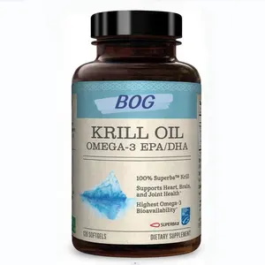 OEM/ODM Antarctic Krill Oil Supplement Rich in Omega-3s EPA, DHA & Natural Astaxanthin, Supports Immune System & Brain Health, E