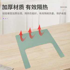 USSE Classic Style Kids <b>Silicone</b> Placemats Reusable Non-Slip Table <b>Mats</b> for Restaurant Baby Placemats for Toddler Children - Product Image 6