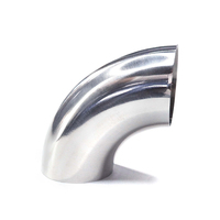 Raccord de tuyauterie à soudure bout à bout en acier inoxydable Wensen SS304/316L poli miroir, coude à 90 degrés