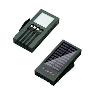 Cargador de Batería Solar con Doble USB y Logotipo Personalizado, Cable Integrado, 10000mAh 5000mAh, Banco de Energía para Exteriores con Linterna - Product Image 2