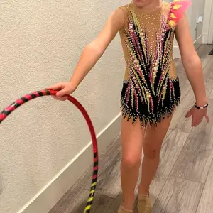 Performance Wear Costume de danse strass scintillant sans manches <span class=keywords><strong>gymnastique</strong></span> <span class=keywords><strong>artistique</strong></span> filles <span class=keywords><strong>justaucorps</strong></span> de <span class=keywords><strong>gymnastique</strong></span> rythmique - Product Image 1