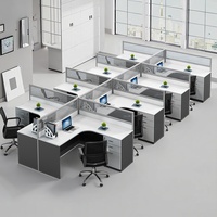 ICON services de solution de bureau à guichet unique table d'ordinateur en bois bureaux de bureau modulaire 6 8 places bureau poste de travail chaise de table